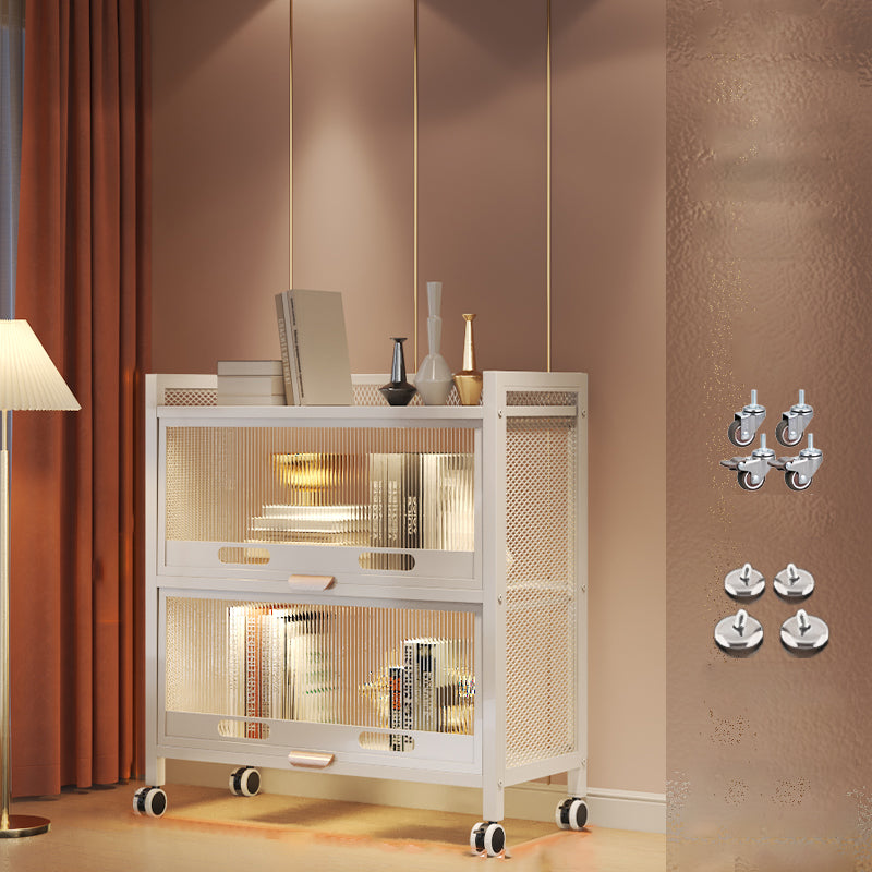 12.6" W Matte Finish Bookshelf for Living Room, Steel Standard Shelf Bookcase