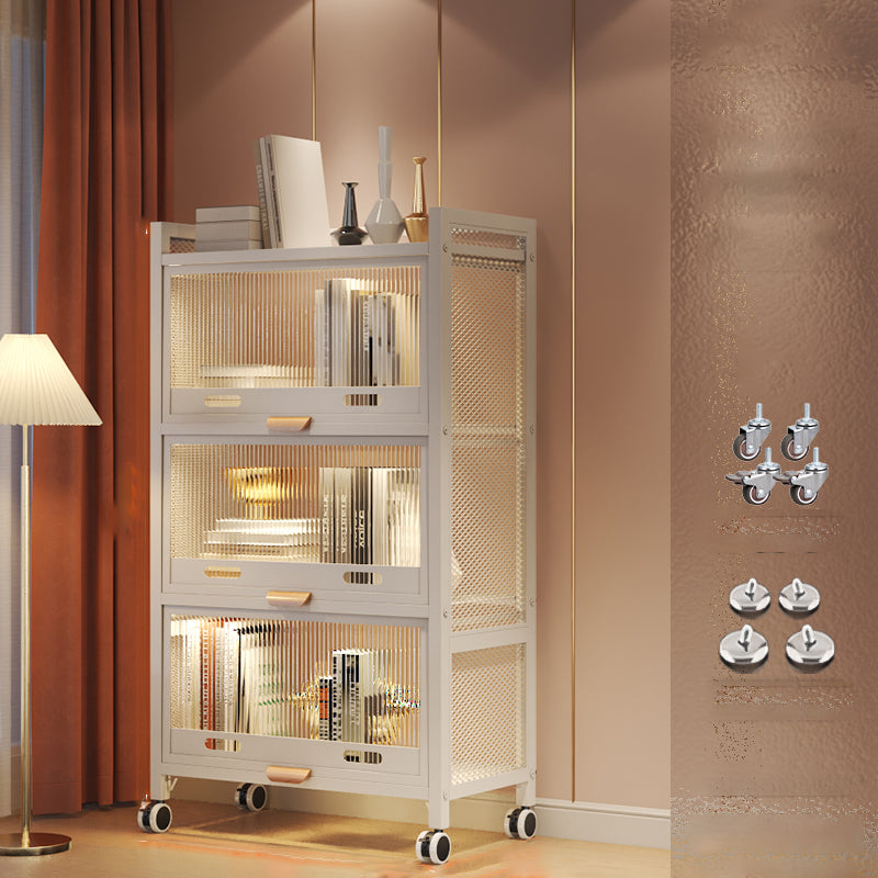 12.6" W Matte Finish Bookshelf for Living Room, Steel Standard Shelf Bookcase