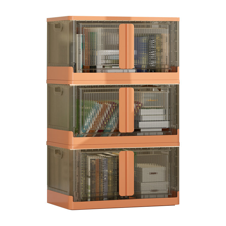 Contemporary Shelf Bookcase Folding Closed Back Plastic Bookcase