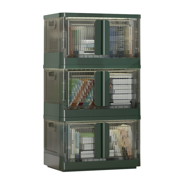 Contemporary Shelf Bookcase Folding Closed Back Plastic Bookcase