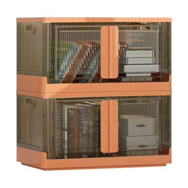 Contemporary Shelf Bookcase Folding Closed Back Plastic Bookcase