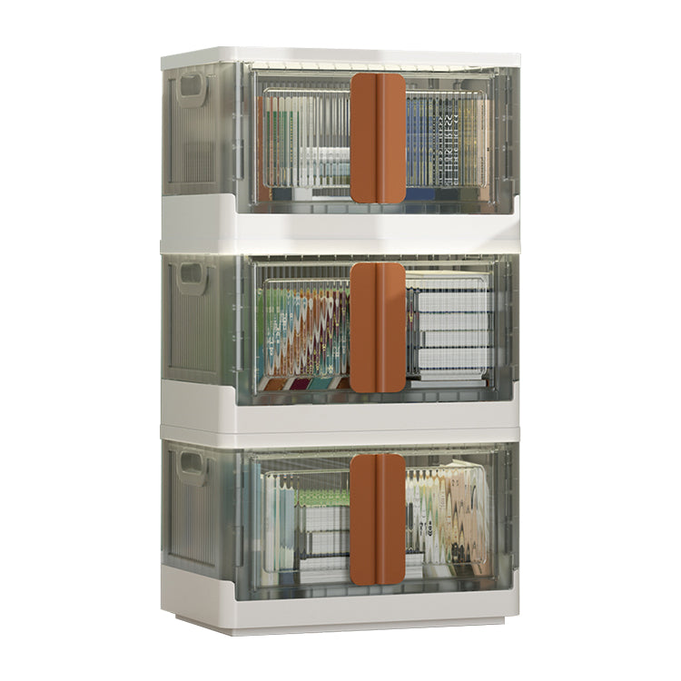 Contemporary Shelf Bookcase Folding Closed Back Plastic Bookcase