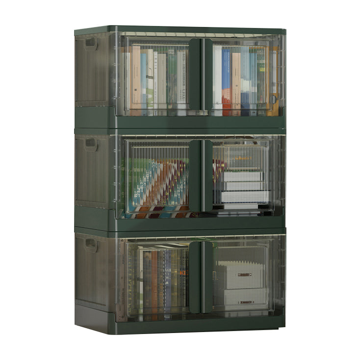 Contemporary Shelf Bookcase Folding Closed Back Plastic Bookcase