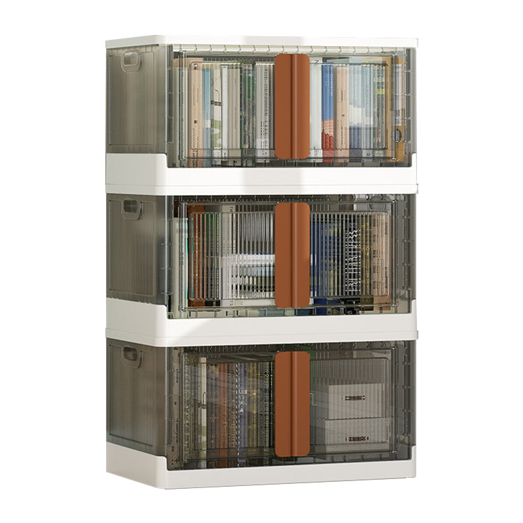Contemporary Shelf Bookcase Folding Closed Back Plastic Bookcase
