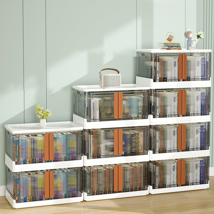 Contemporary Shelf Bookcase Folding Closed Back Plastic Bookcase