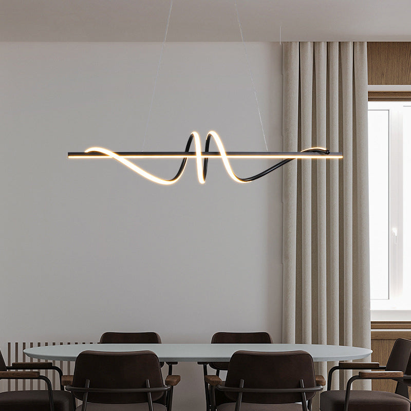 LED Kitchen Island Lighting Modern Golden/Black Ceiling Light for Foyer