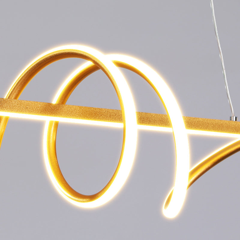 LED Kitchen Island Lighting Modern Golden/Black Ceiling Light for Foyer