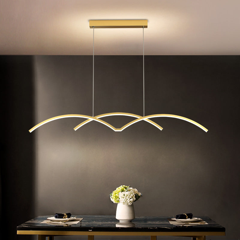 Modernism Kitchen Island Lighting LED Golden/Black Ceiling Light for Home