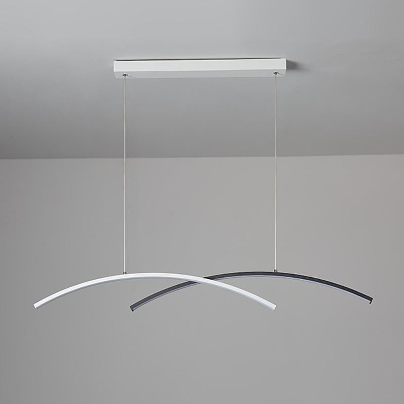 Black/White Kitchen Island Lighting Contemporary LED Ceiling Light for Home