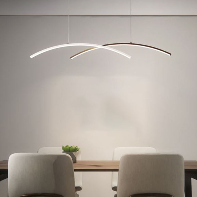 Black/White Kitchen Island Lighting Contemporary LED Ceiling Light for Home
