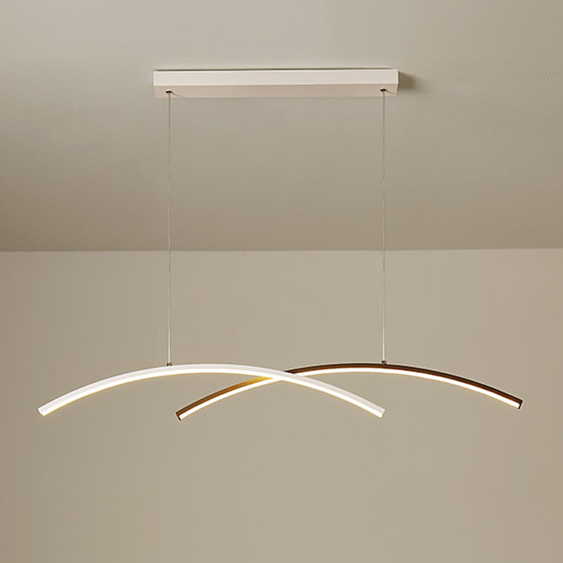 Black/White Kitchen Island Lighting Contemporary LED Ceiling Light for Home