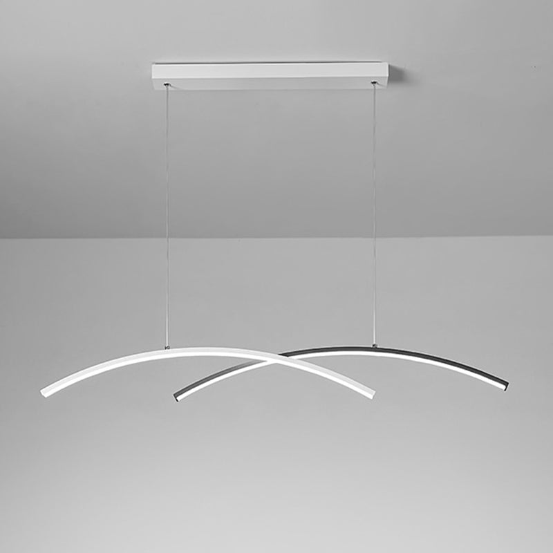 Black/White Kitchen Island Lighting Contemporary LED Ceiling Light for Home