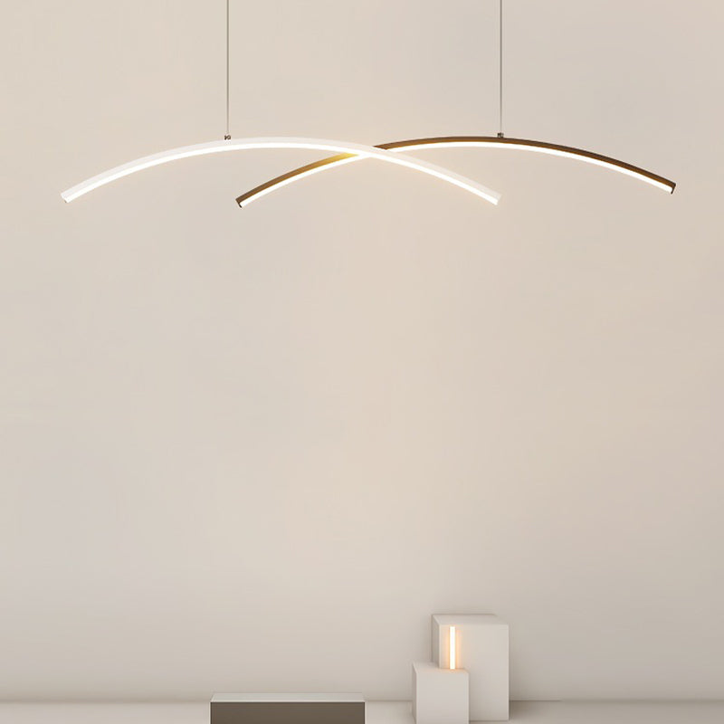 Black/White Kitchen Island Lighting Contemporary LED Ceiling Light for Home