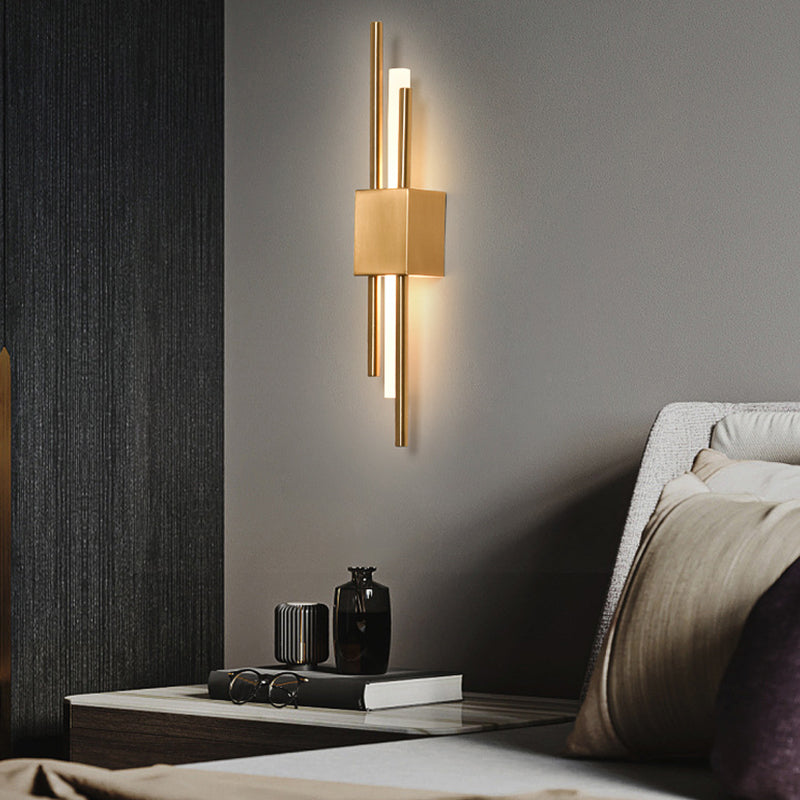 Metal Cylinder Shape Wall Light Modern Style 1 Light Wall Light Sconce