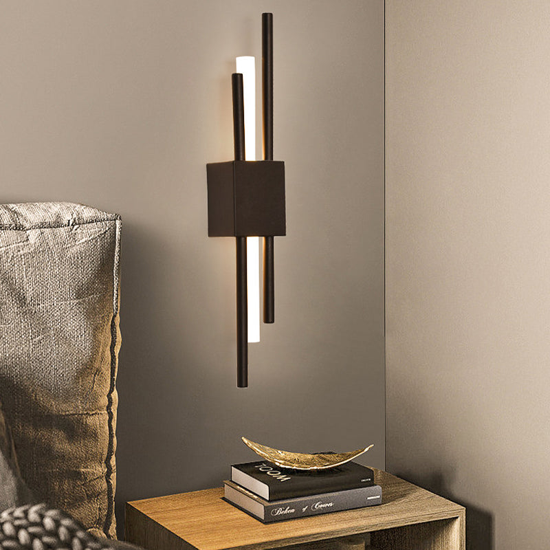 Metal Cylinder Shape Wall Light Modern Style 1 Light Wall Light Sconce