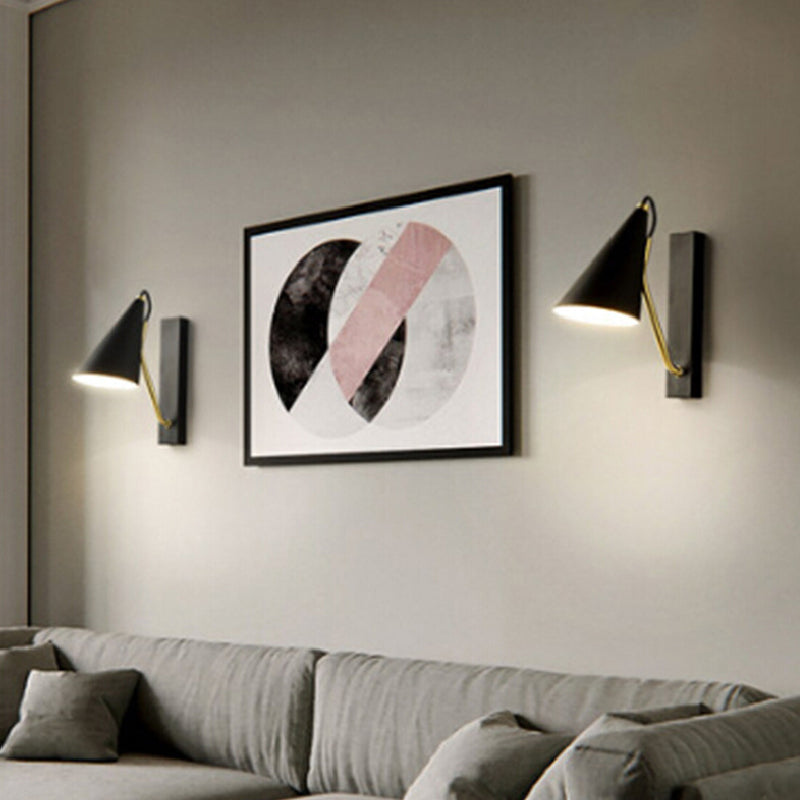Metal Geometric Shape Wall Light Industrial Style 1 Light Wall Light Sconce