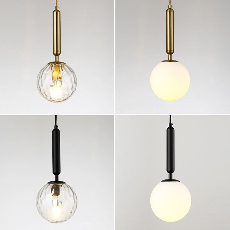 Contemporary Glass Shaded Lighting Black/Golden Wall Light for Room