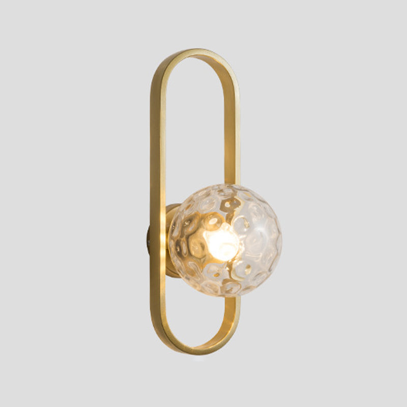 Contemporary Wall Lamp Globe Glass Sconce Lighting for Bedroom