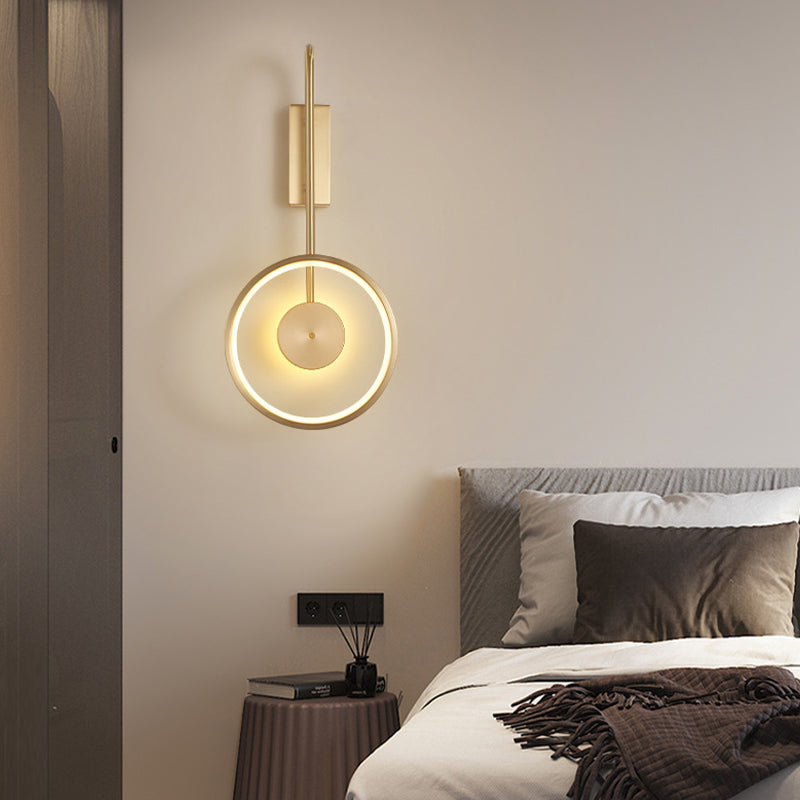 Post-Modern Wall Sconce Copper LED Sconce Lighting for Bedroom