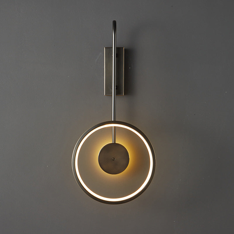 Post-Modern Wall Sconce Copper LED Sconce Lighting for Bedroom