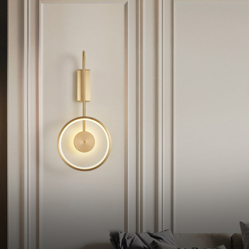 Post-Modern Wall Sconce Copper LED Sconce Lighting for Bedroom