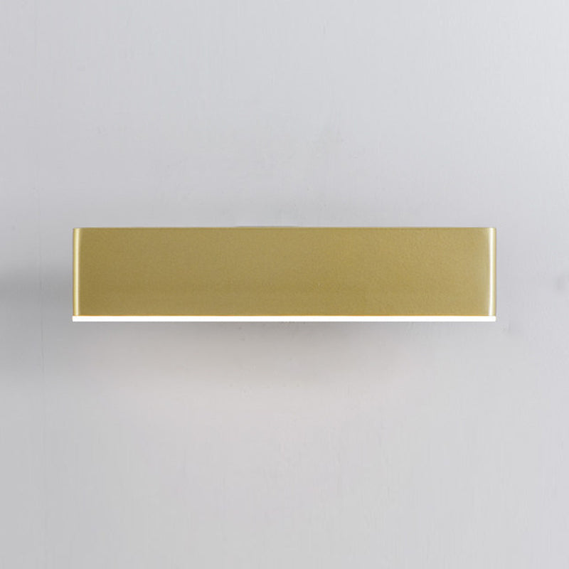 Single Modernism Polished Finish Wall Mounted Sconce Metal LED Wall Light