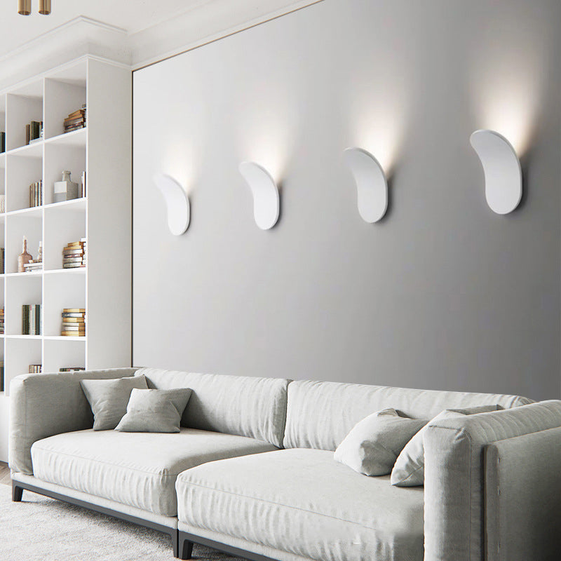 Modern LED Wall Sconce Geometric Shape Wall Light with Metal Shade for Living Room