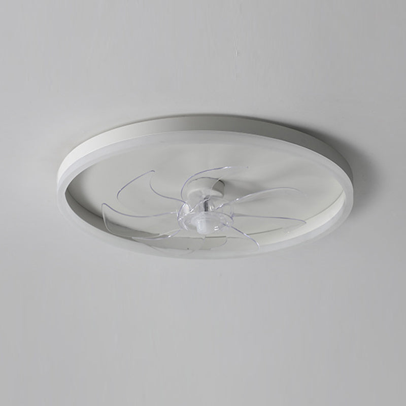 7-Blade Children Ceiling Fan White LED Fan with Light for Home