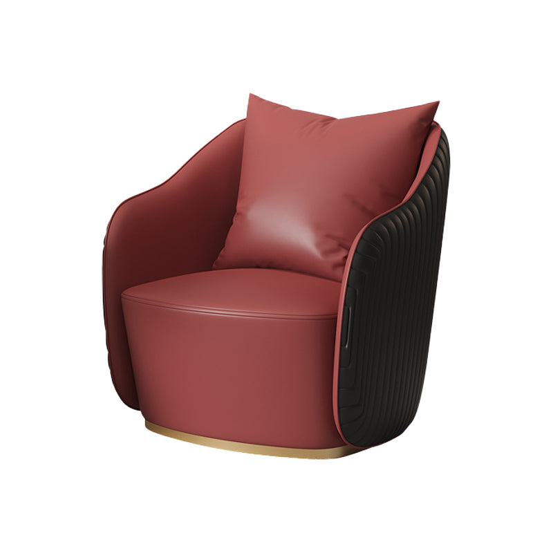 Contemporary Accent Armchair Modern Arms Included Barrel Accent Chair