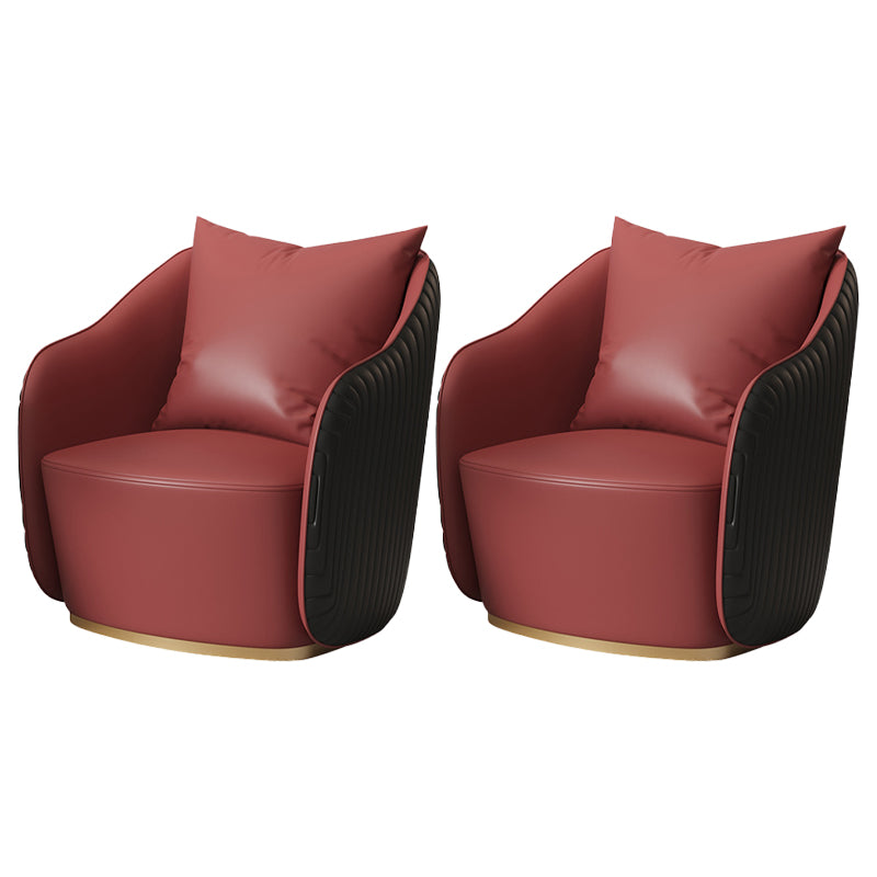 Contemporary Accent Armchair Modern Arms Included Barrel Accent Chair