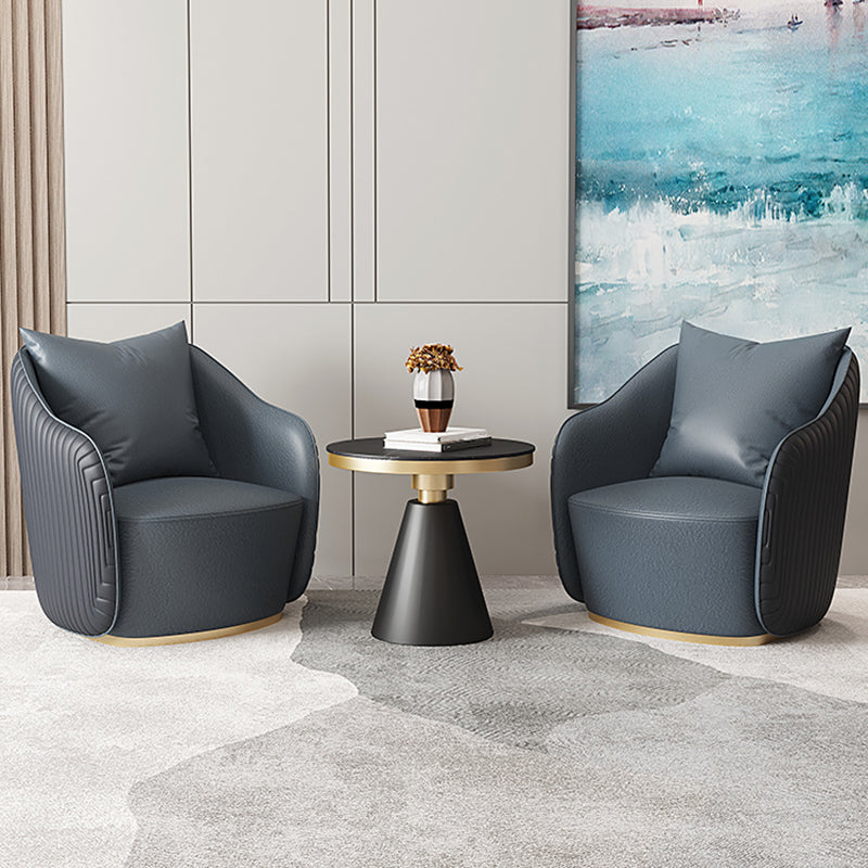 Contemporary Accent Armchair Modern Arms Included Barrel Accent Chair