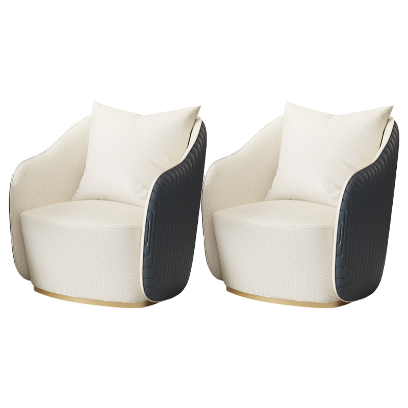 Contemporary Accent Armchair Modern Arms Included Barrel Accent Chair