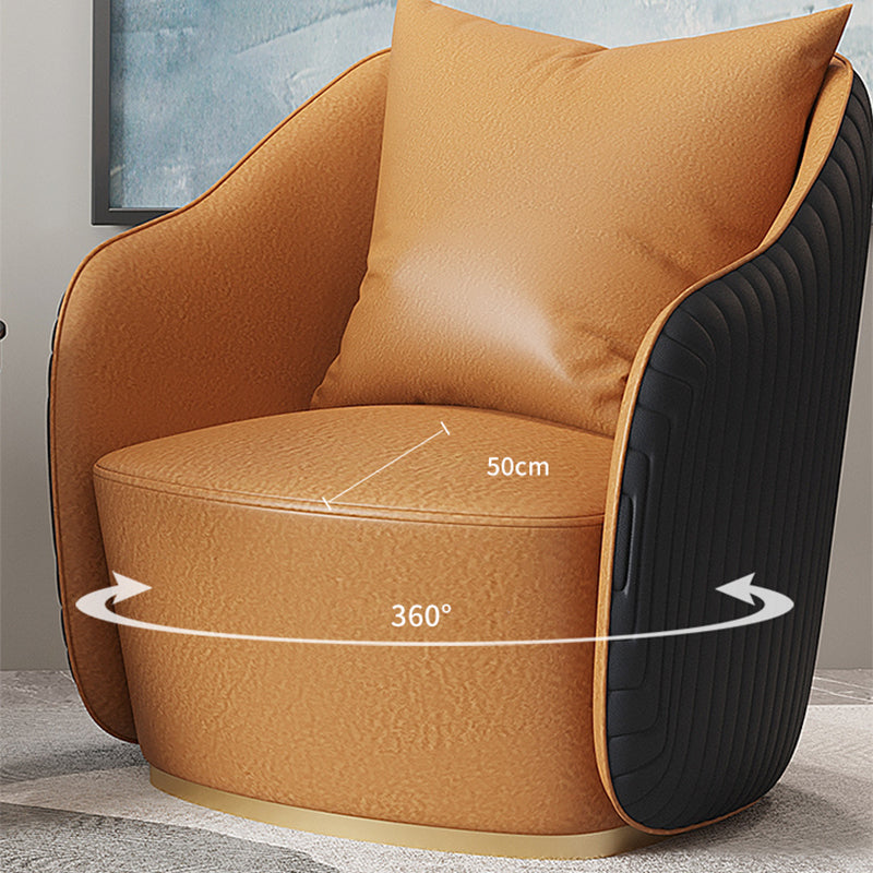 Contemporary Accent Armchair Modern Arms Included Barrel Accent Chair