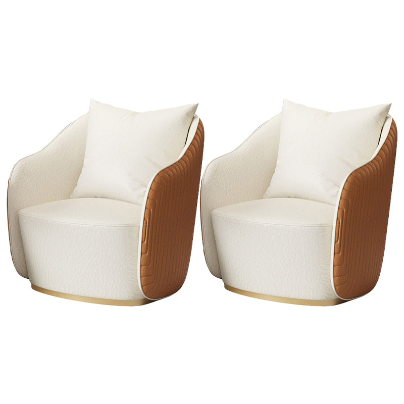 Contemporary Accent Armchair Modern Arms Included Barrel Accent Chair