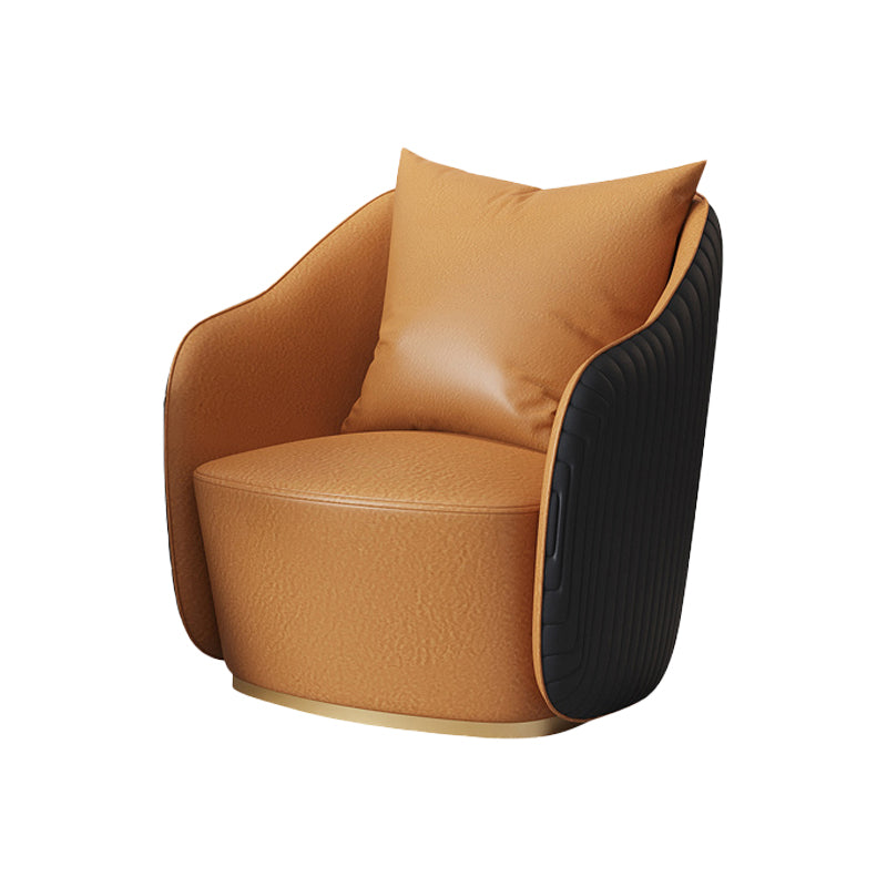 Contemporary Accent Armchair Modern Arms Included Barrel Accent Chair