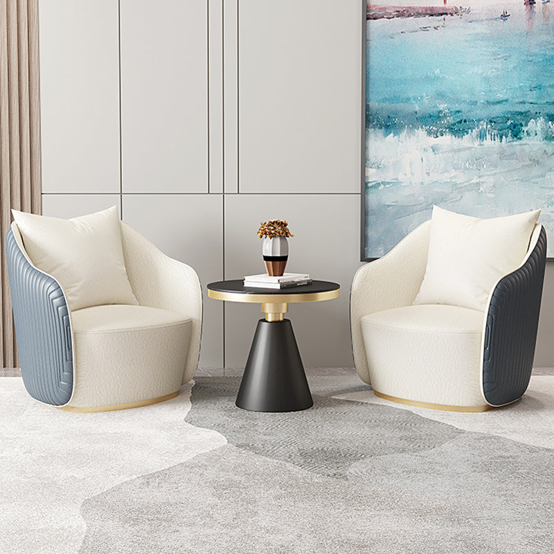 Contemporary Accent Armchair Modern Arms Included Barrel Accent Chair
