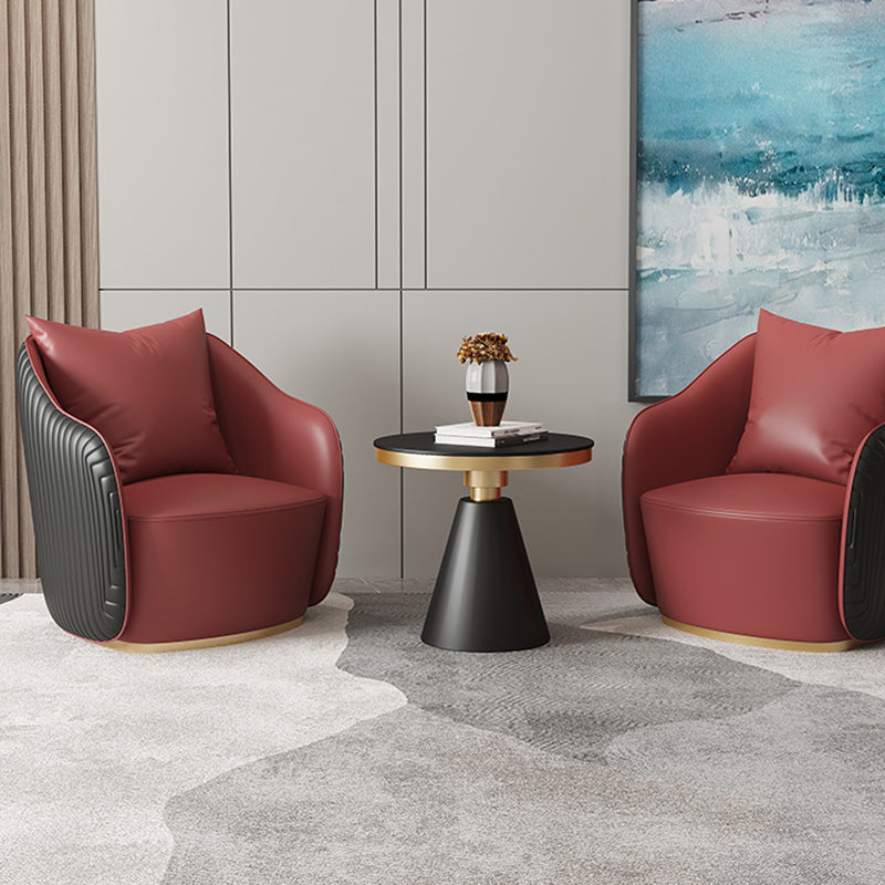Contemporary Accent Armchair Modern Arms Included Barrel Accent Chair