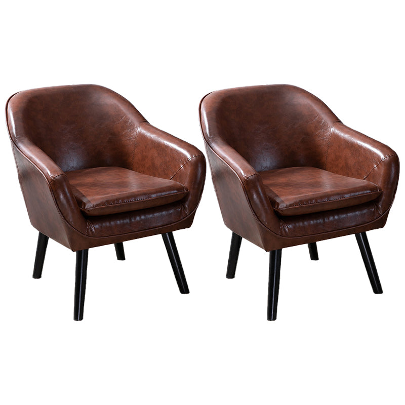 Contemporary Accent Armchair Arms Included Barrel Accent Chair