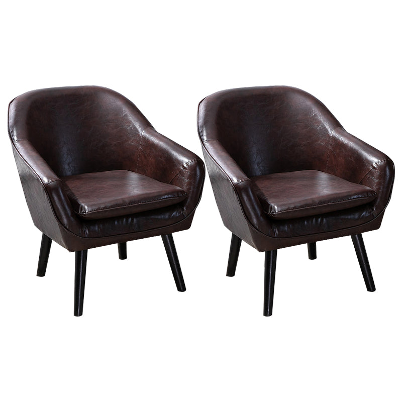 Contemporary Accent Armchair Arms Included Barrel Accent Chair