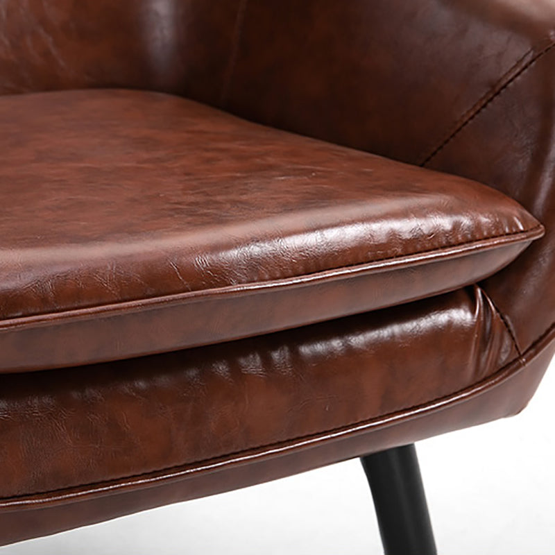 Contemporary Accent Armchair Arms Included Barrel Accent Chair