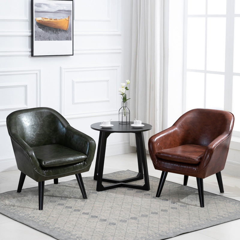 Contemporary Accent Armchair Arms Included Barrel Accent Chair