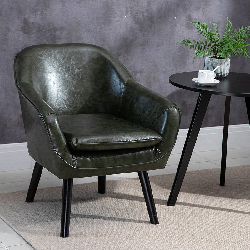 Contemporary Accent Armchair Arms Included Barrel Accent Chair