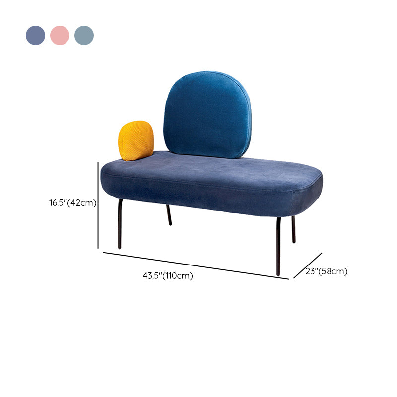 2-seater Standard Sofa Modern Fabric Armless Settee for Living Room