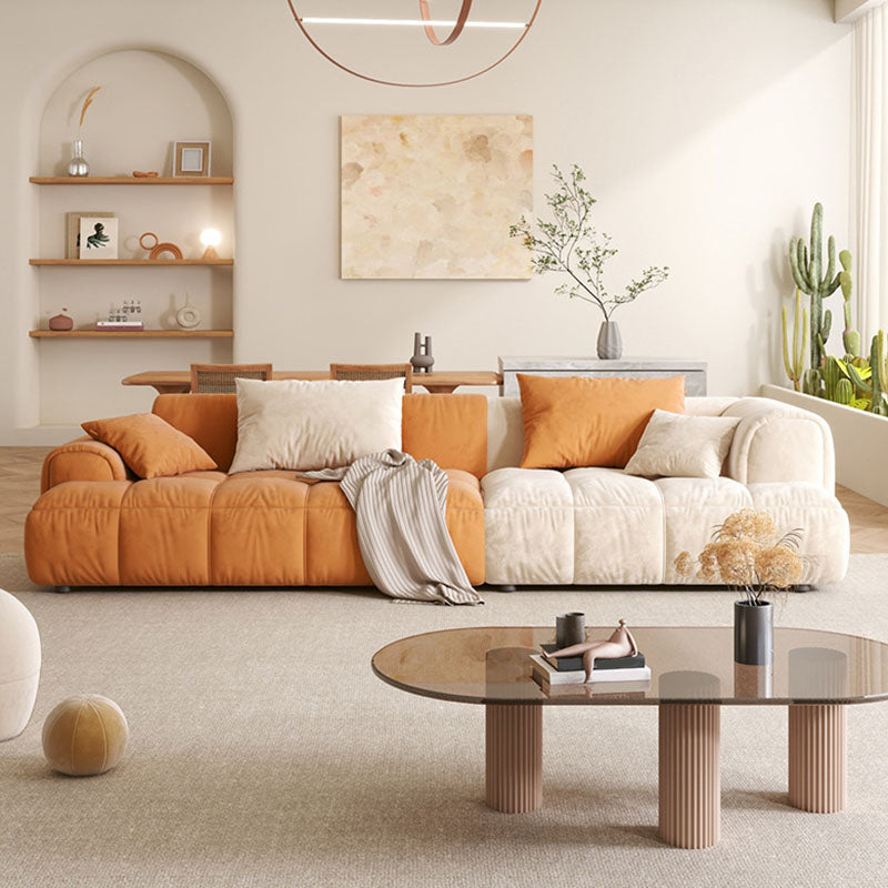 Modern Standard Sofa Square Arm Cushions Sofa for Living Room