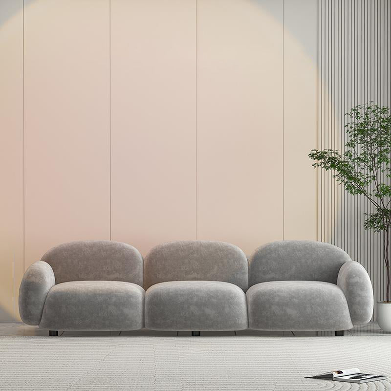 Contemporary Stain Resistant Settee Recessed Arm Sofa for Living Room