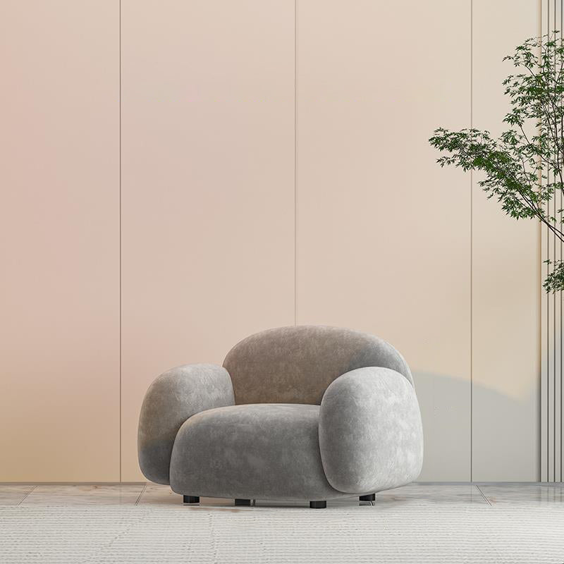 Contemporary Stain Resistant Settee Recessed Arm Sofa for Living Room
