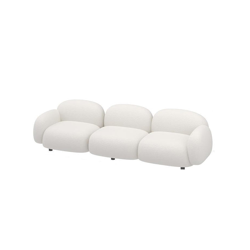 Contemporary Stain Resistant Settee Recessed Arm Sofa for Living Room