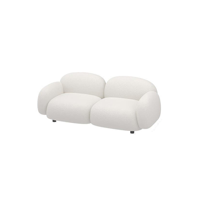 Contemporary Stain Resistant Settee Recessed Arm Sofa for Living Room