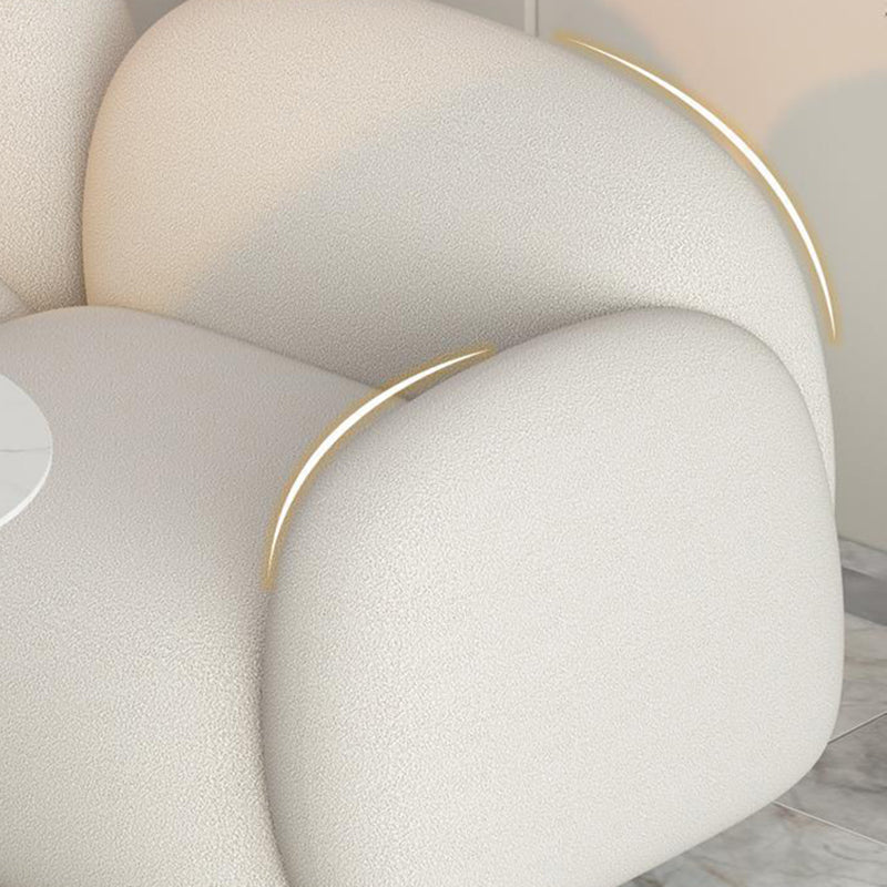 Contemporary Stain Resistant Settee Recessed Arm Sofa for Living Room