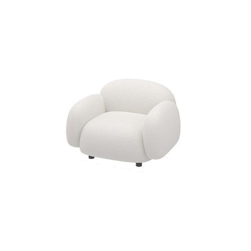 Contemporary Stain Resistant Settee Recessed Arm Sofa for Living Room
